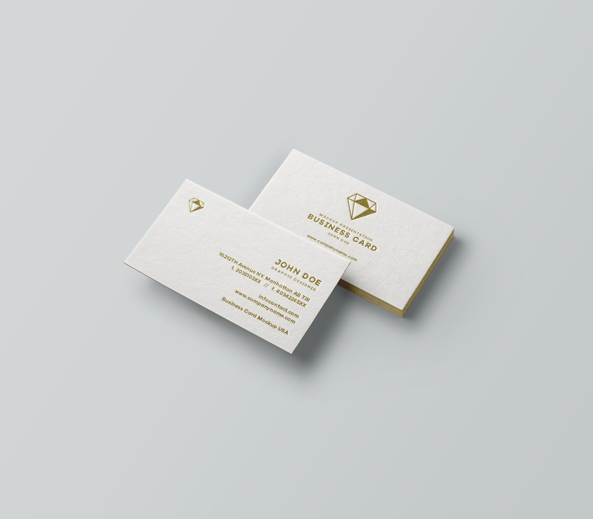 Classy Diamond Emblem Business Cards