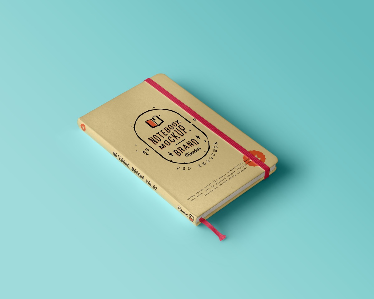 Hardcover Notebook Design And Mockup