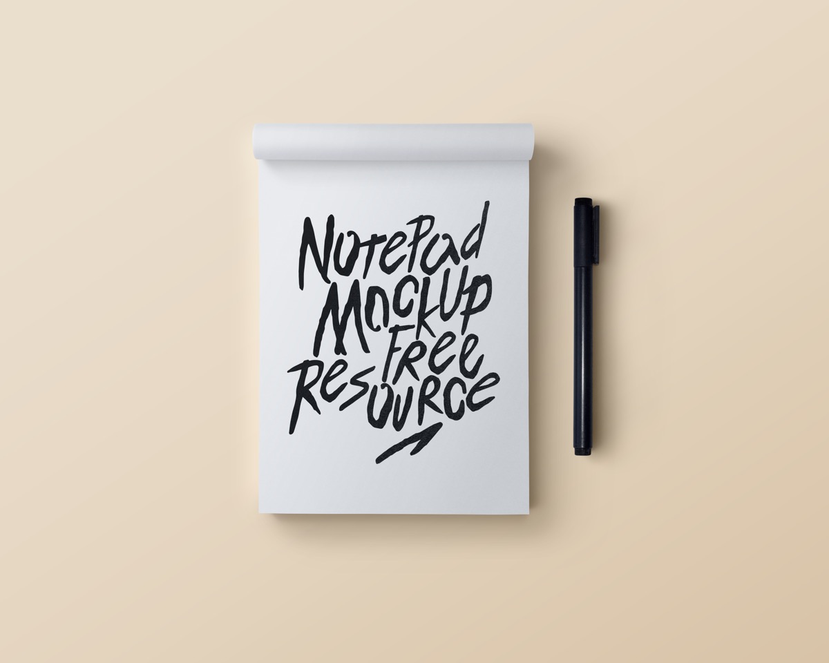 Clean And Simple Notepad And Pen